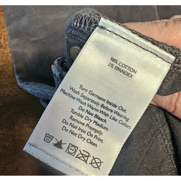 Eddie Bauer Size 16 Women’s Gray Corduroy Boyfriend Slim Fit Pants - Picture 8 of 10